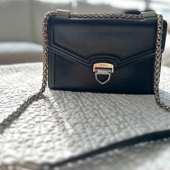 Rudsak Black Leather Crossbody Bag - Picture 1 of 3